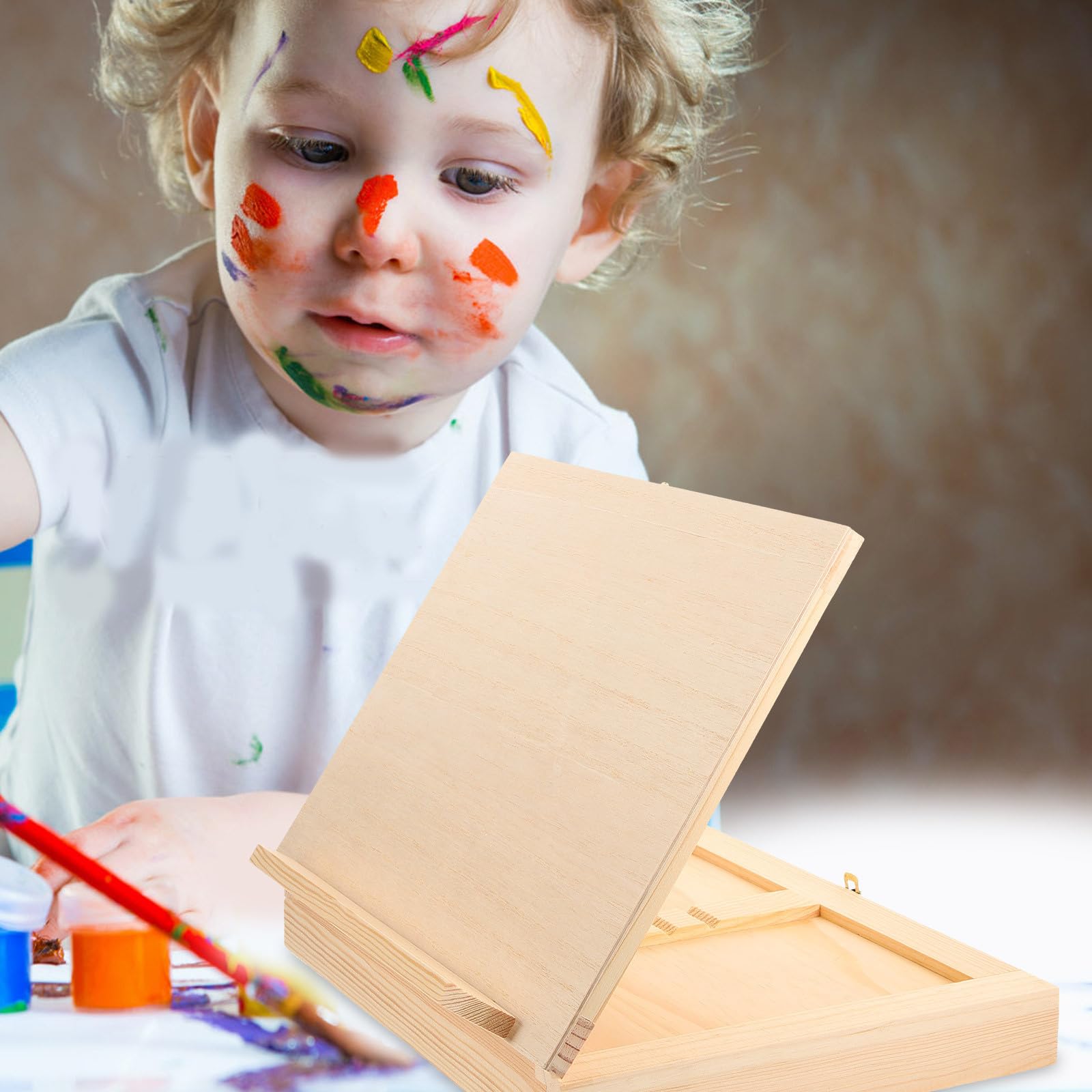 Tablero de Dibujo de Madera Portátil con Cajón para Estudiantes
