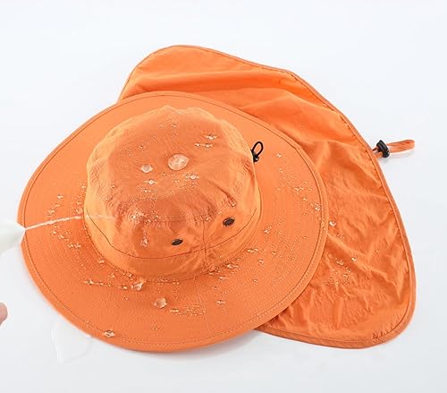 Miniatura 19 de Home Prefer Sombrero para sol para el aire libre con protección UV, secado rápido, unisex con solapa para proteger el cuello Gris cenizo