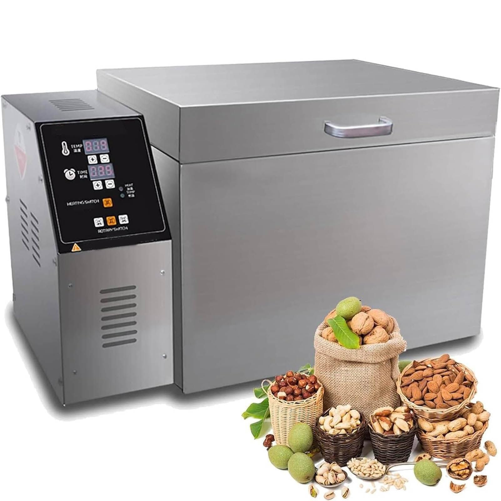 LJLYYDS Electric Drum Coffee Roaster, Commercial Electric Coffee Bean Roaster, 0-350℃ Precise Temp Control, Multifunctional Roaster, for Coffee/Beans/Chestnuts Peanuts Type10