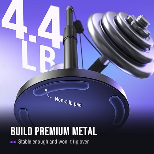 Miniatura 3 de FIFINE Soporte de micrófono de escritorio, soporte de micrófono de mesa ajustable de metal resistente con adaptador de tornillo macho de 58 pulgadas