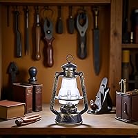 Vista 3 de Linterna miniatura mini lámpara de queroseno con luz para casa de muñecas, accesorios de decoración de casa de muñecas 1:12, lámpara de queroseno