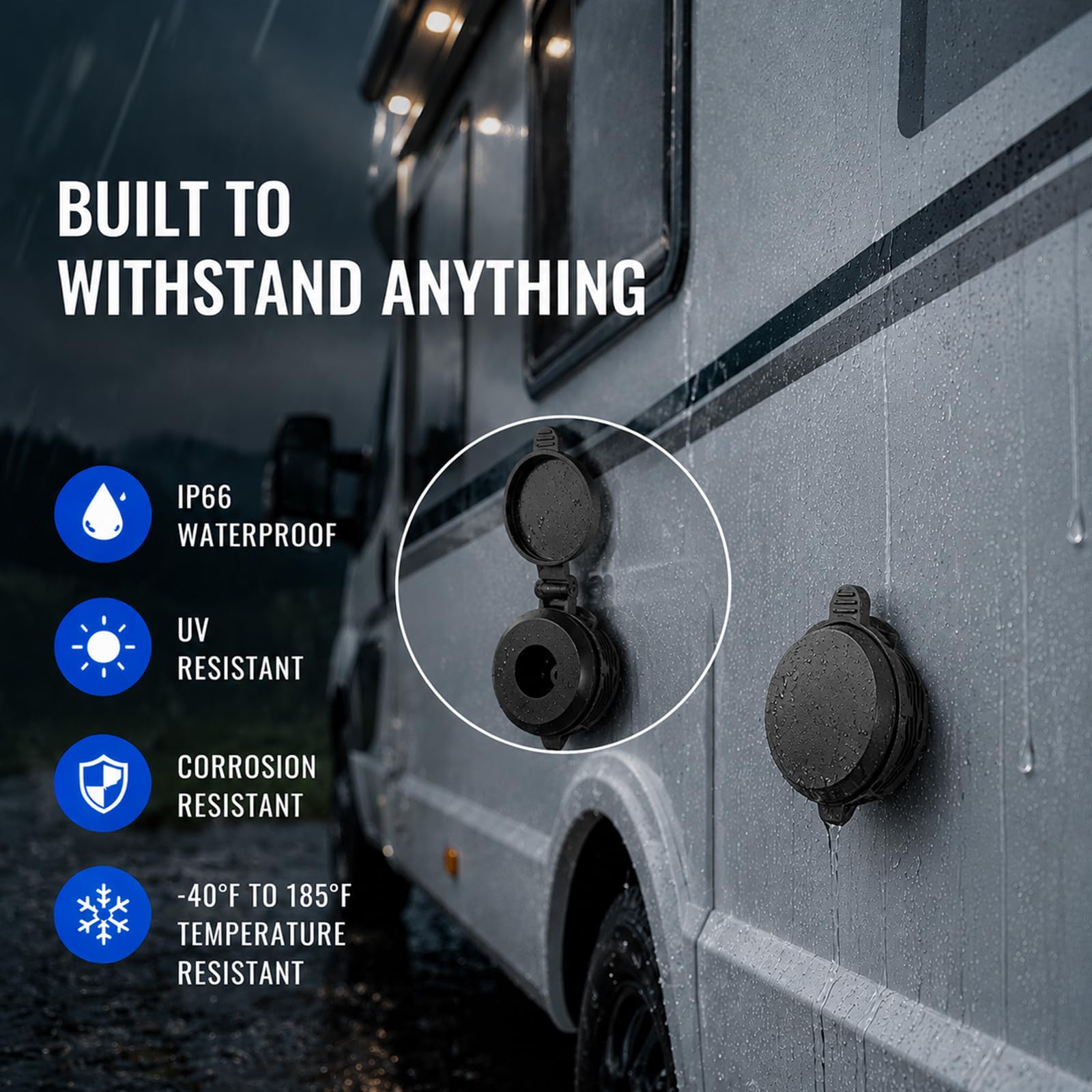 Starlink - Mini adaptador de batería hembra a enchufe de junta tórica con portafusibles ATC/ATO, cable de extensión Starlink Mini CC, adaptador convertidor de corriente impermeable