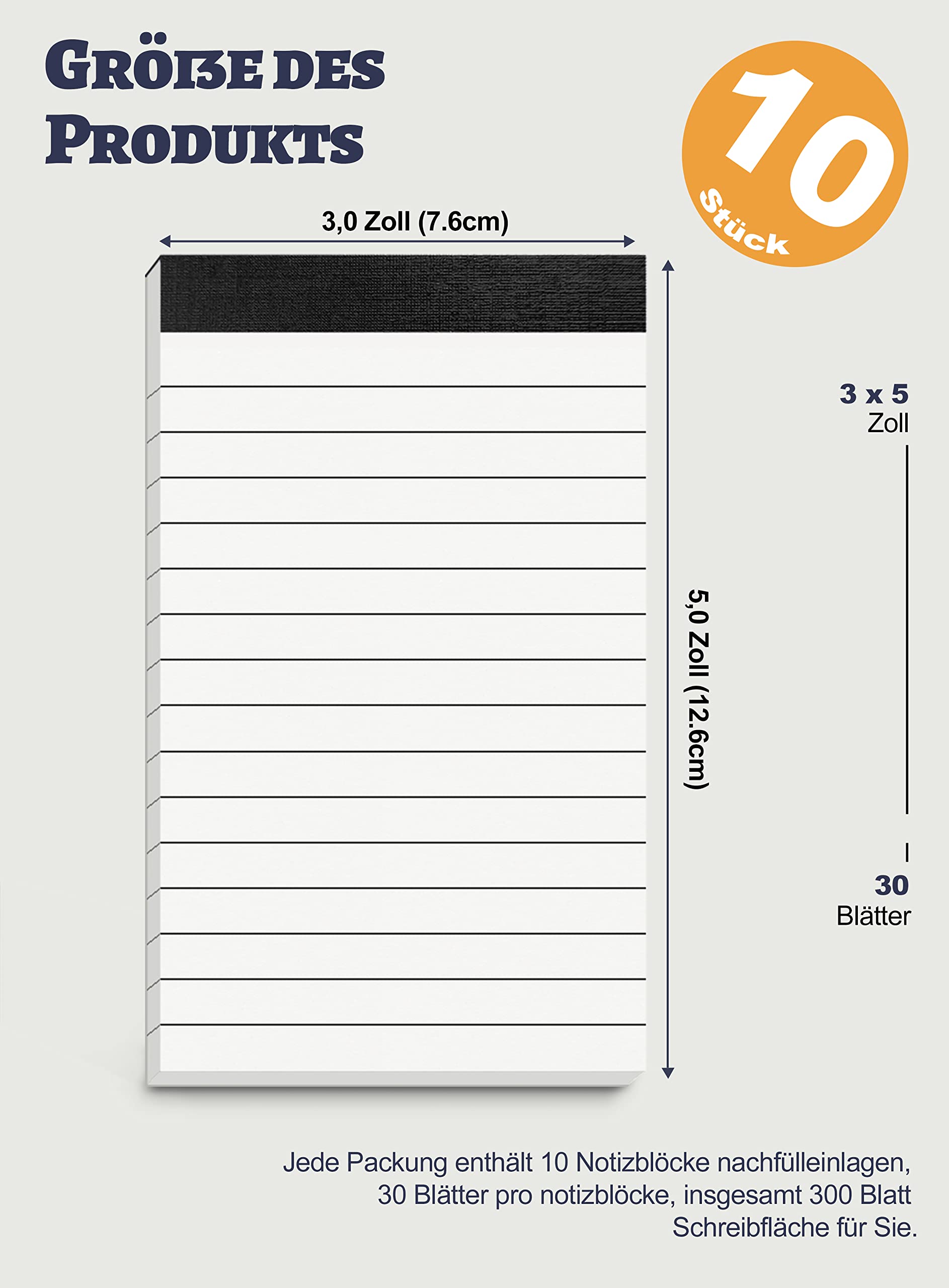 Notepad A7 Pack Of 10 Small Notepads Lined Refill Inserts Notes 30 Sheets Per Pad Notepad Small Writing Pad For Work Study Daily Planning Small Notepad Memo Office Household - View #6