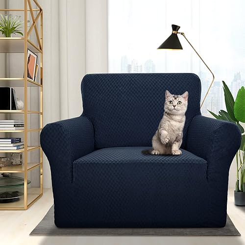 ZNSAYOTX - 1 funda jacquard para sofá de sala de estar, de alta elasticidad con brazos, antideslizante, apta para mascotas, protector de muebles