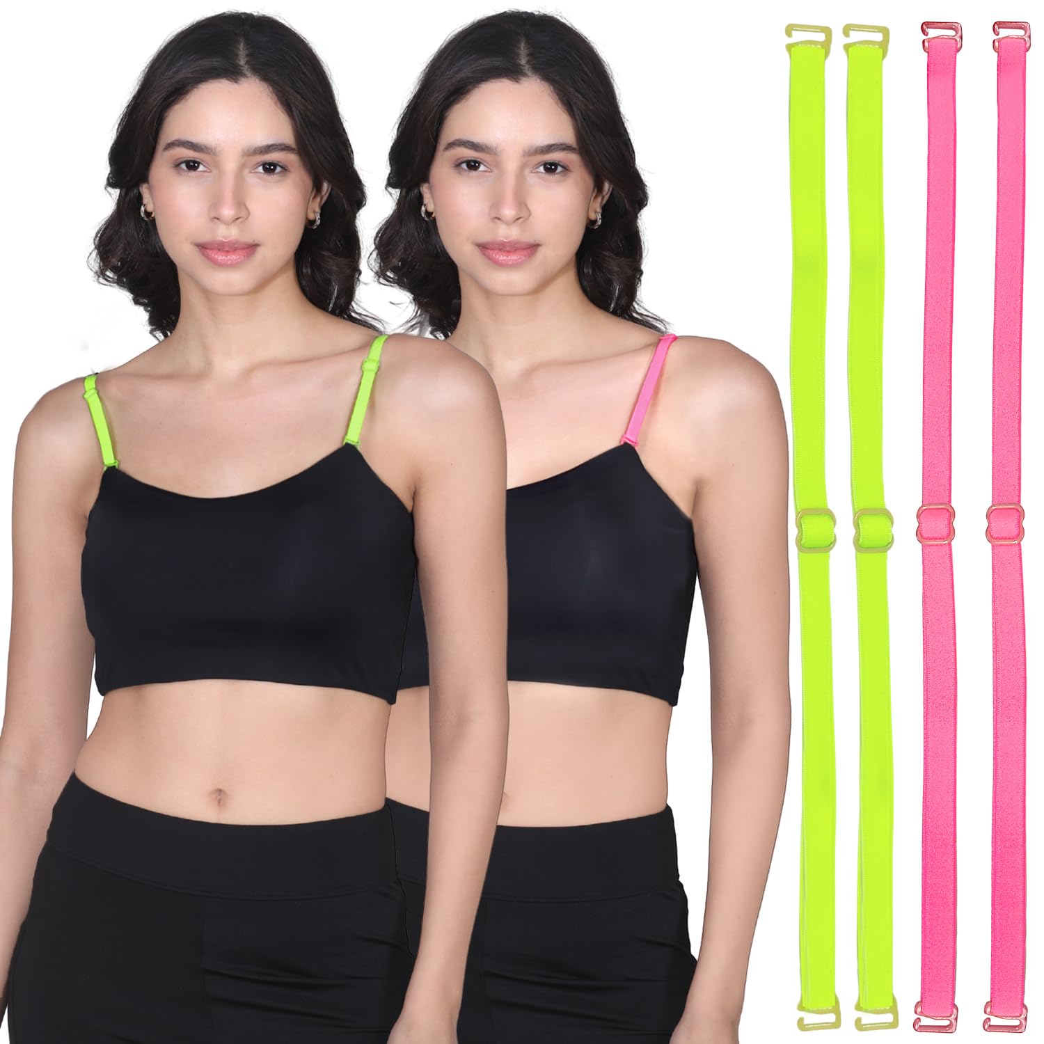 Detachable Nylon Elastane fabric Bra Straps For Women, Adjustable Bra Accessories, Fancy Bra Straps (Pack of 2)-image-7