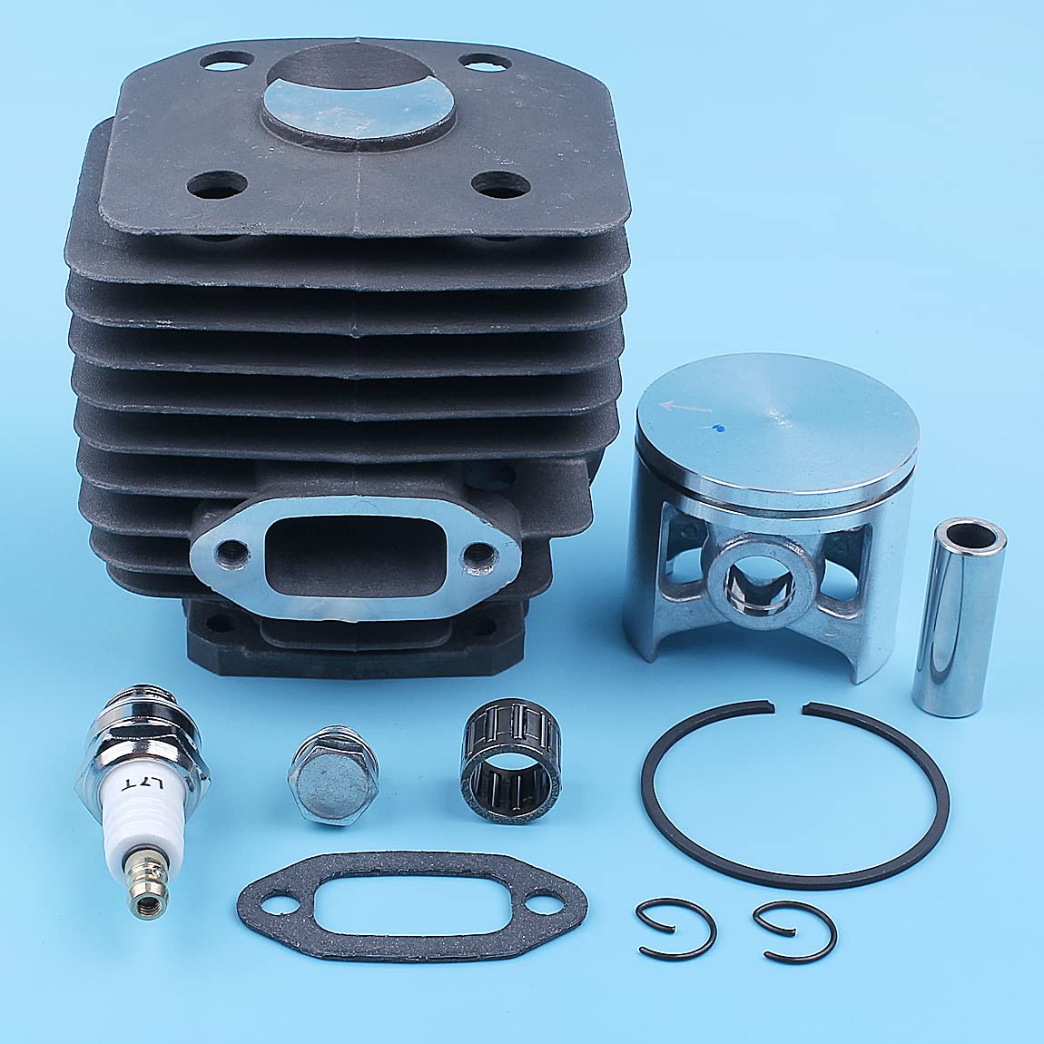 Kit de pistón de Cilindro de 48 mm y cojinete de Pasador de 12 mm for Motosierra 262XP 262 261, Repuesto de Junta de Escape.