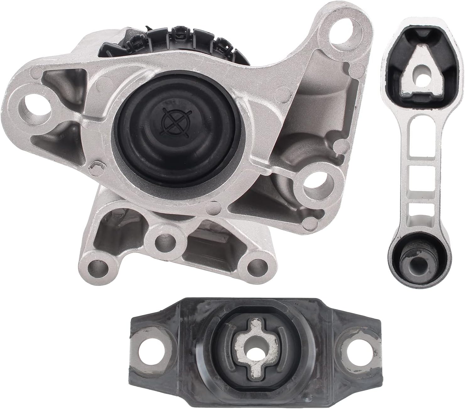 Carbhub Engine Motor and Transmission Bracket kit for Fiat 500 1.4L Turbo 2012-2018 Replacement Number 9893 /68073217AC, 9895 /68073-029AC, 9876/ 68073483AD Auto Motor & Trans Mount Set