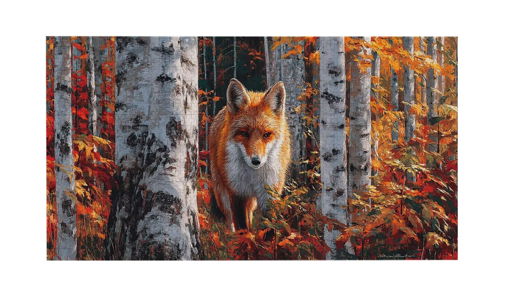 Puzzle para Adultos 1692 Piezas, Zorro de otoño del Bosque Puzzle, Difícil, Desafiante, Rompecabezas Encajan Perfectamente, Letras en la Parte Posterior, Regalo para Personas Mayores (179x31cm) v-822