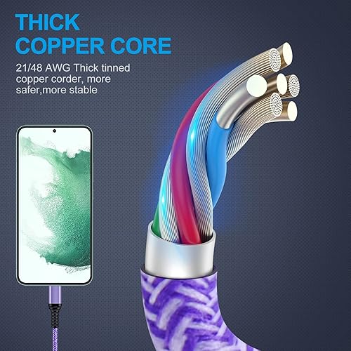 Miniatura 7 de Cable de carga USB a USB C para iPhone 16, cable de carga rápida para iPhone 16e, 16 Pro Max, 16 Pro, 16 Plus, 16, 15 Pro Max, 15 Pro, 15 Plus, 15,