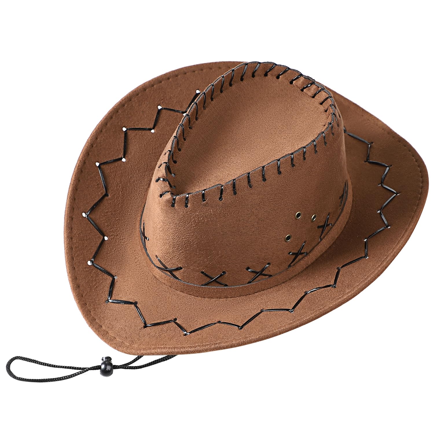 XINCHIA Western Cowgirl Costume Outfit for Kids Leather Tassel Vest Cowboy Hat Set 70s Hippie Clothes Costume Sleeveless Fringe Jacket Dress up Cowgirl Cap - Image 4