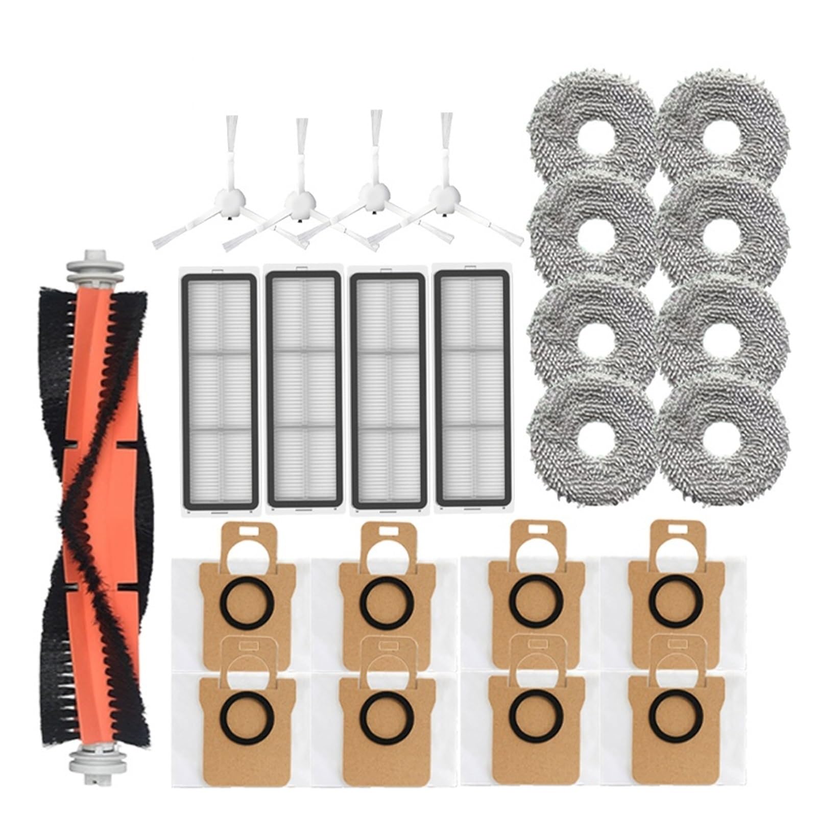 Kicici Compatible With XIAOMI Mijia Omni 1S B101CN B116 Robot Vacuums Spare Parts Dreame S10 S10+ Main Side Brush Rags Hepa Filter Dust Bags(MULTI)