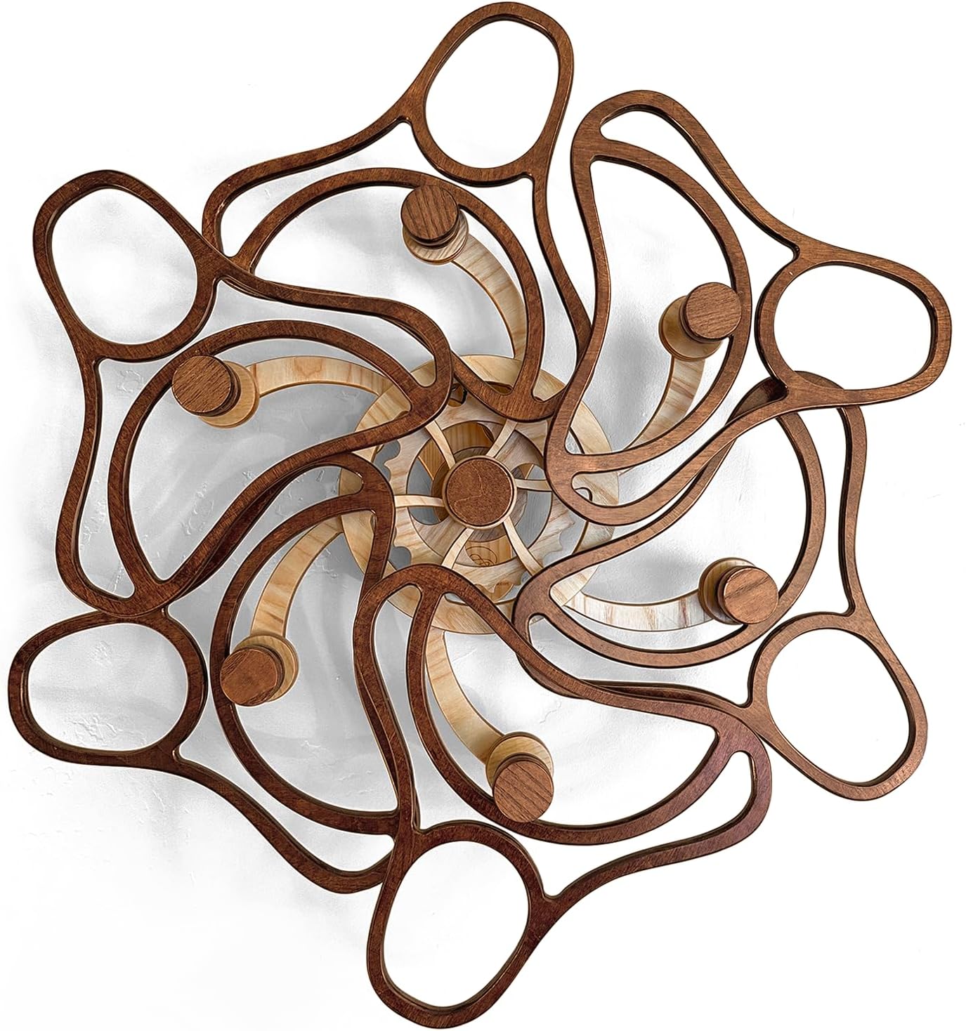 Mindsight Moving Kinetic Wall Art - Wind up to power peaceful motion (no battery) - Calming Wall Décor for Living Room, Office, Bedroom, Kitchen - Hand Crafted Wood - Wander, Walnut Brown Mindsight Moving Kinetic Wall Art - Wind up to power peaceful motion (no battery) - Calming Wall Décor for Living Room, Office, Bedroom, Kitchen - Hand Crafted Wood - Wander, Walnut Brown