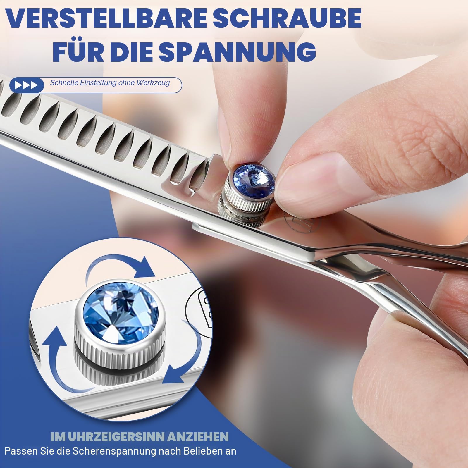 Moontay Hundeschere Chunker Effilierschere,8 Zoll