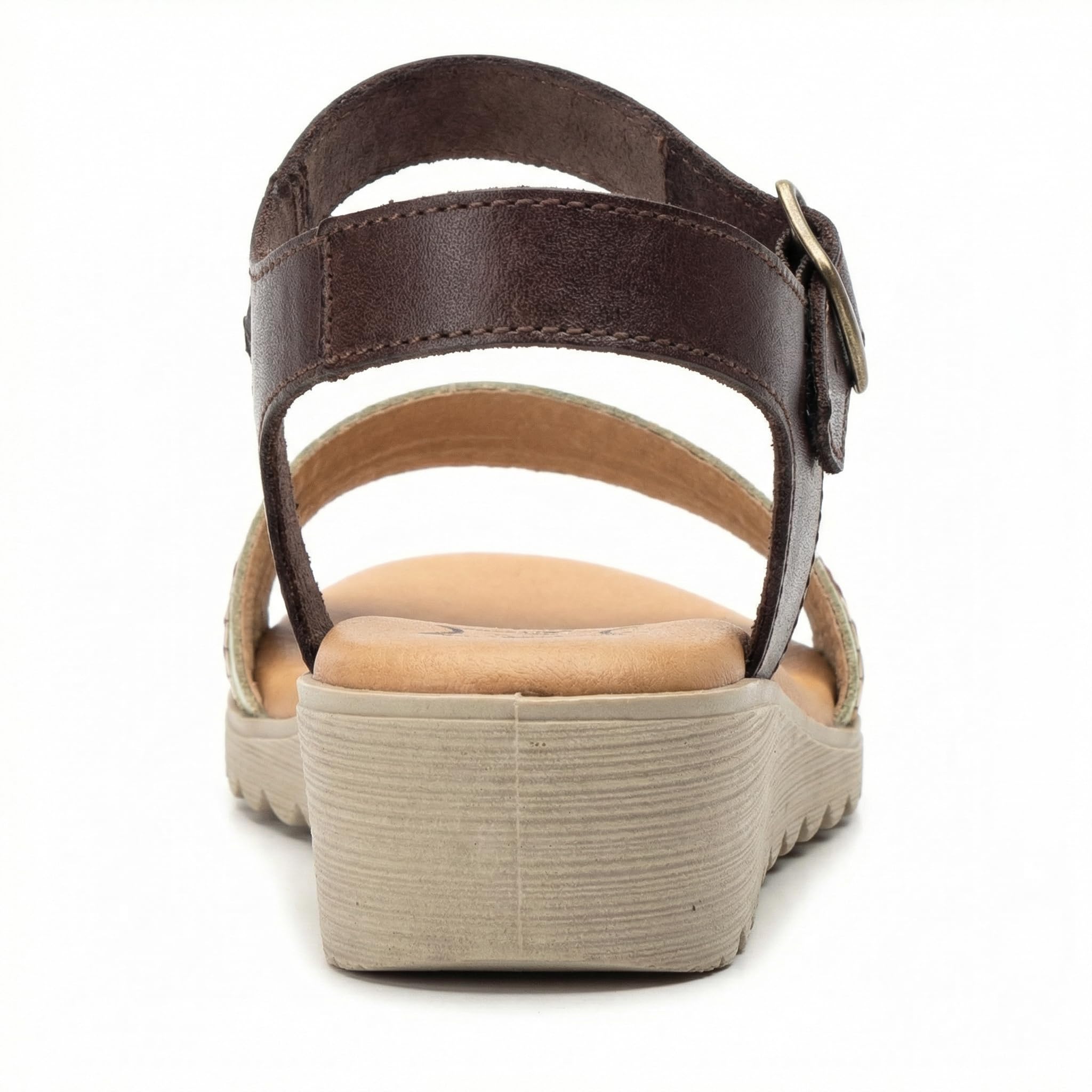 NOESLOMISMO BY DILEMA Sandalias Cómodas de Cuña Baja para Mujer | Tiras Trenzadas Multicolores