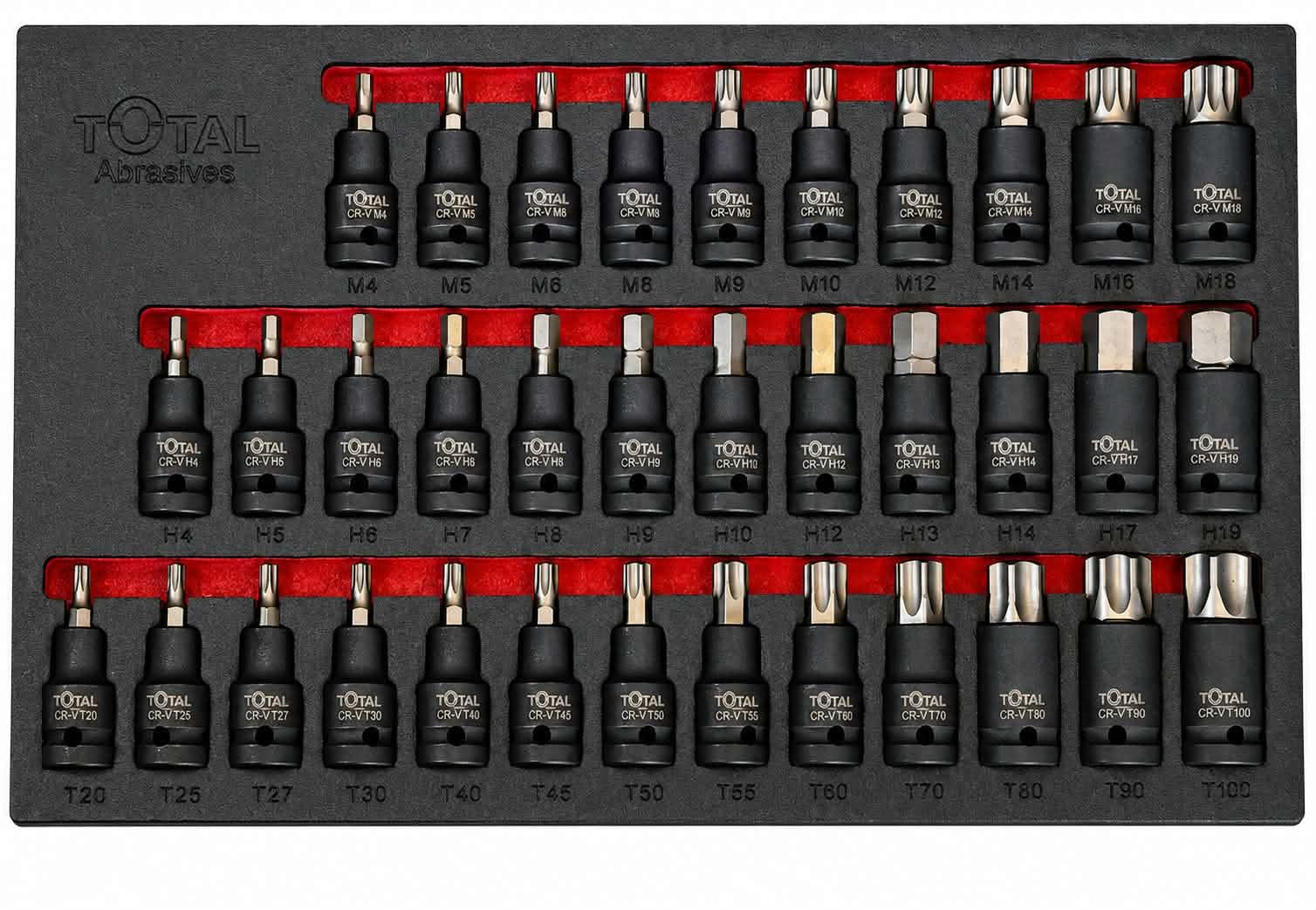 Total Abrasives - E2543-35 Piece Torx Bit Socket Set
