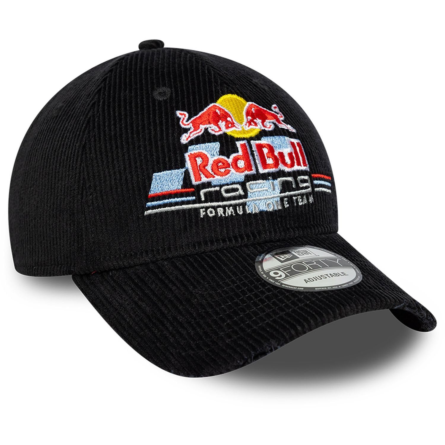 New Era Distressed Cord 9Forty Cap Red Bull F1 Black