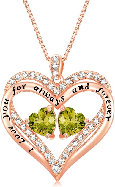 Heart Pendant Necklace I Love You for Always