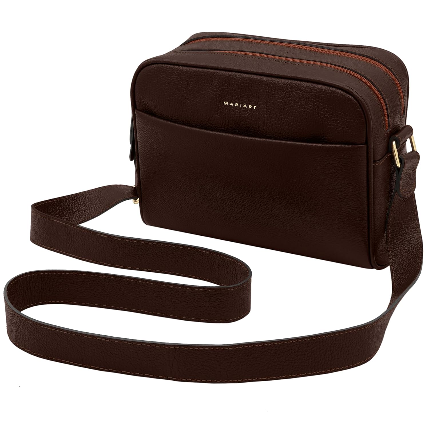 Mariart Pupunha Bolsa Transversal Feminina de Couro Bovino Legítimo