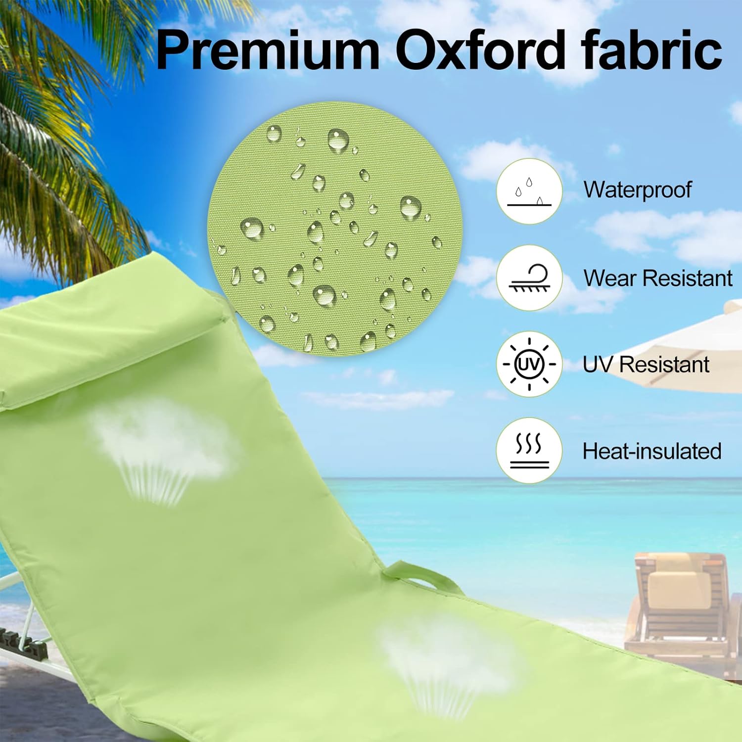 Buy Choies Beach Chairs for Adults 2 Pack Portable Beach Reclining