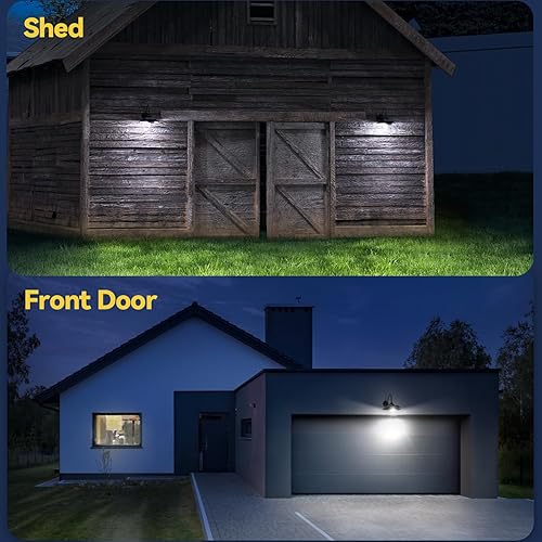 Miniatura 5 de APONUO Luces solares de pared para exteriores con 3 modos de iluminación y sensor de movimiento, IP65 impermeable, estilo rústico, vintage, cuello