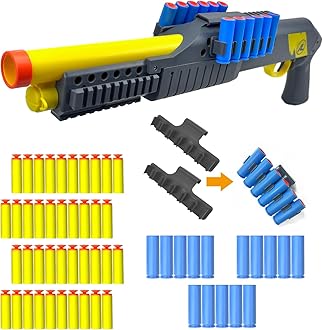 Lever Action Foam Blaster with Shell Ejecting Soft Dart Launcher for Adults & Teens 14+, Tactical Simulation Cosplay Prop with Safety Switch