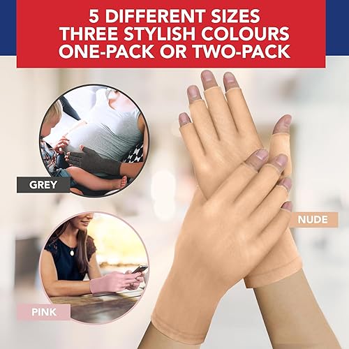 Miniatura 6 de Nude 34 Doctor Developed Nude Guantes de artritis  guantes de compresión para mujeres y hombres y manual escrito para médicos útiles para artritis