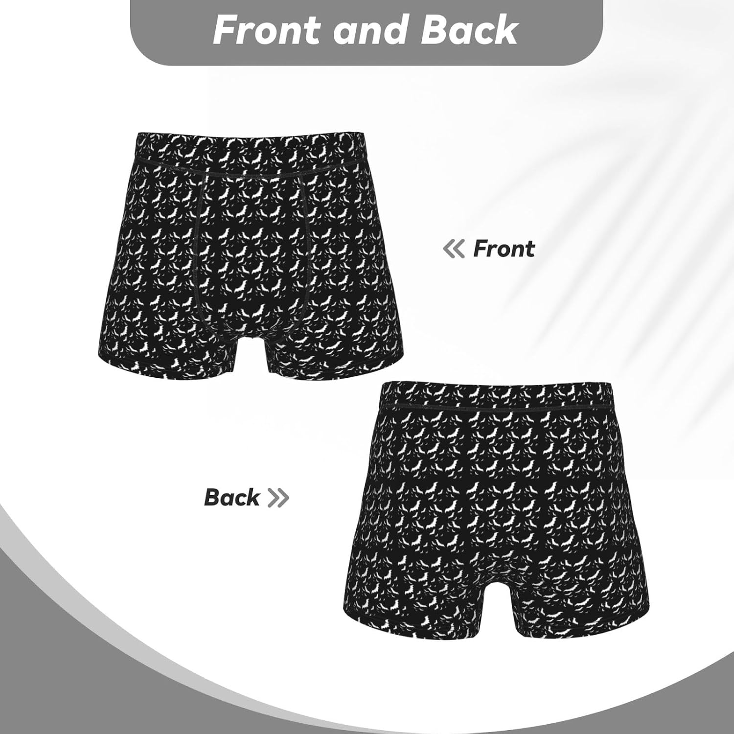 Halloween Flying Bats Print Men'S Underwear Breathable Briefs Soft Lightweight Casual Everyday Wear Gym Sleep