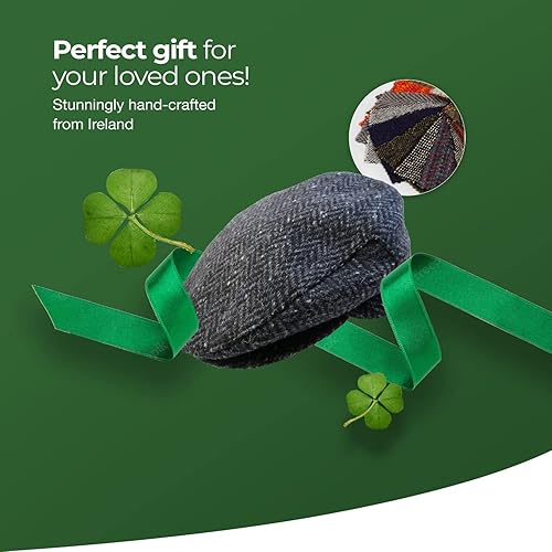Miniatura 5 de Gorra plana para hombres hecha en Irlanda Irlanda gorra plana ajuste completo 100 lana irlandesa