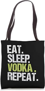 Eat Sleep Vodka Repeat Liquor Lover Christmas Gift Tote Bag