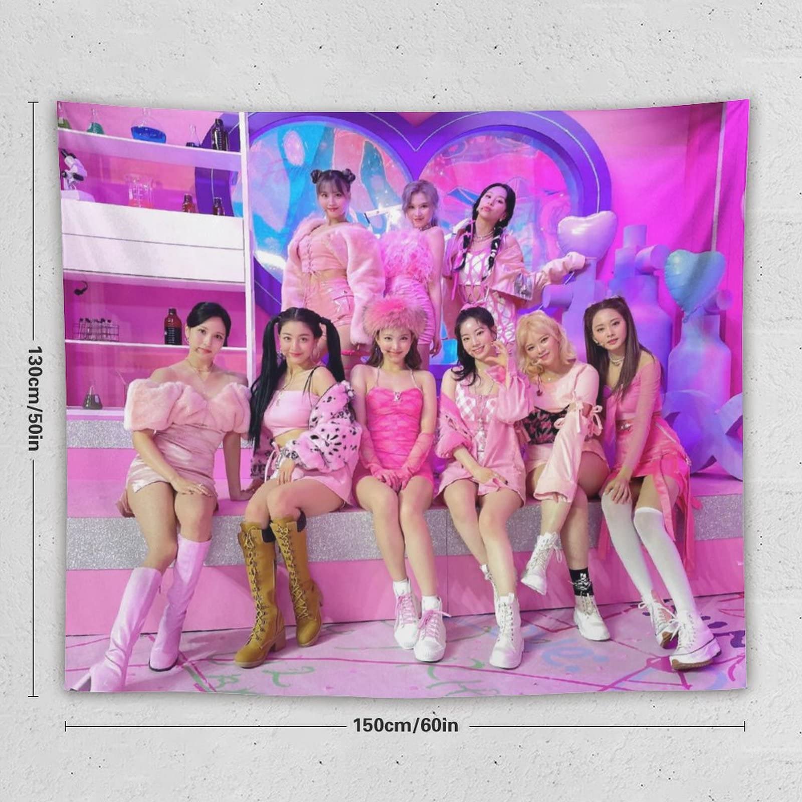 TWICE タペストリー 値下げ可能！ Amazon｜TWICE タペストリー 写真の背景ライブ放送の背景 ベッドルーム