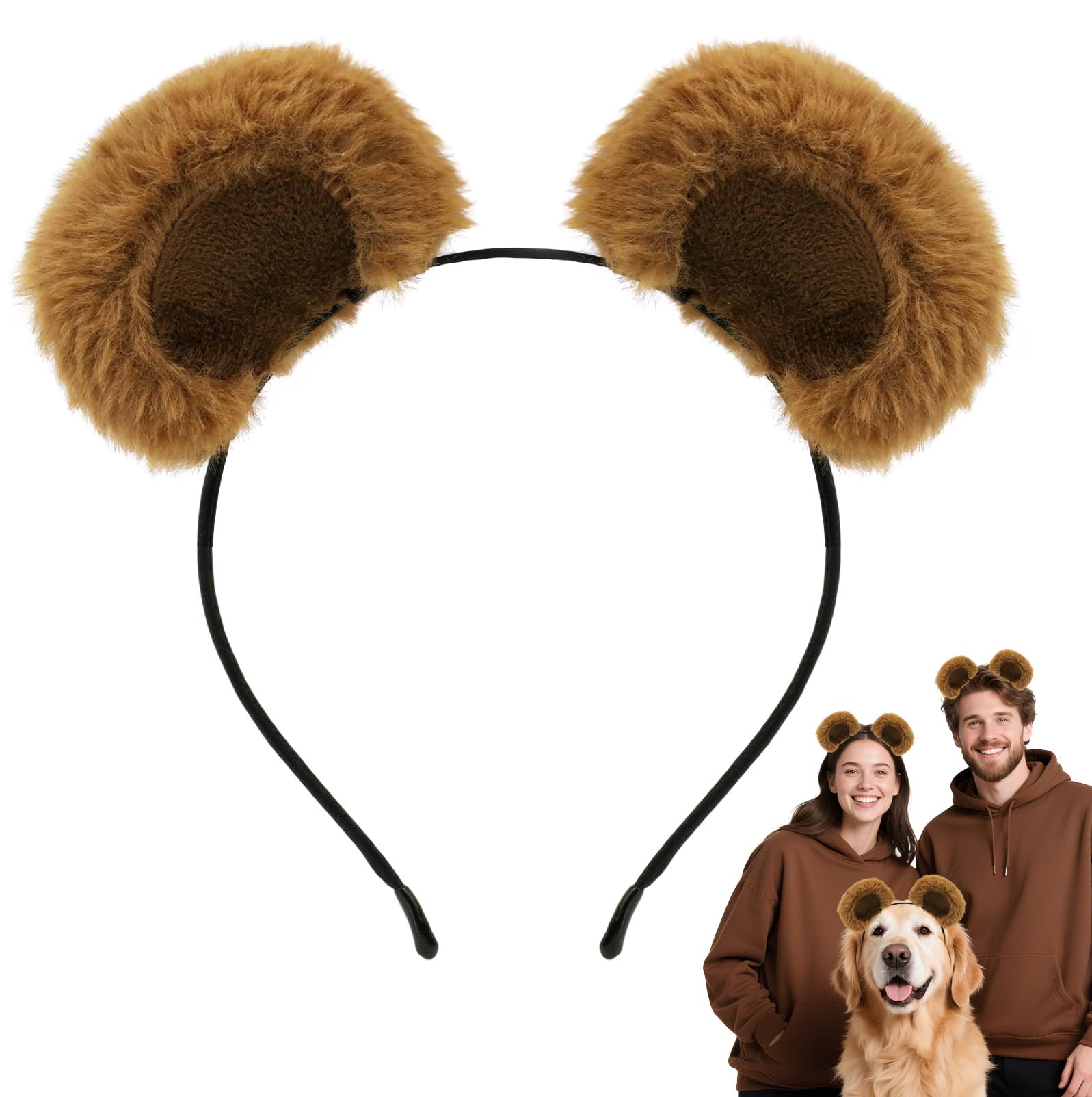 4536 8 Pack Bear Ears Brown, Cute Care Movable Hairband Adult with Toddler Bear Ear Headband for Adults Kids, Brown Movable Headwears  main image 3