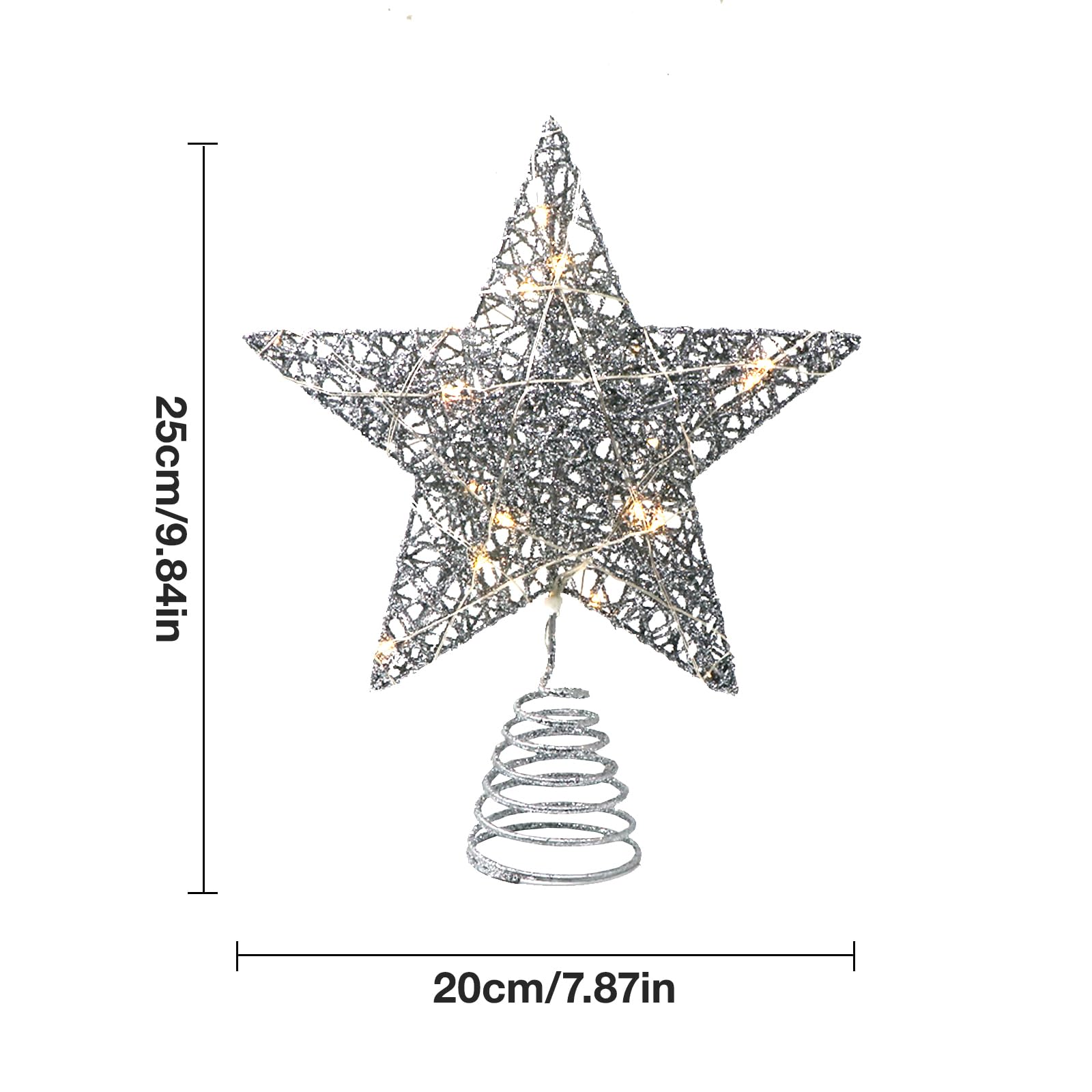 Glitter Christmas Tree Topper Decorations - Image 2
