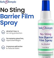 Vista 3 de Safe n' Simple Spray de Película Barrera Sin Escozor 2 Oz Solución Pre-Cinta Sin Olor Preparación de Piel Sin Alcohol Spray Adhesivo
