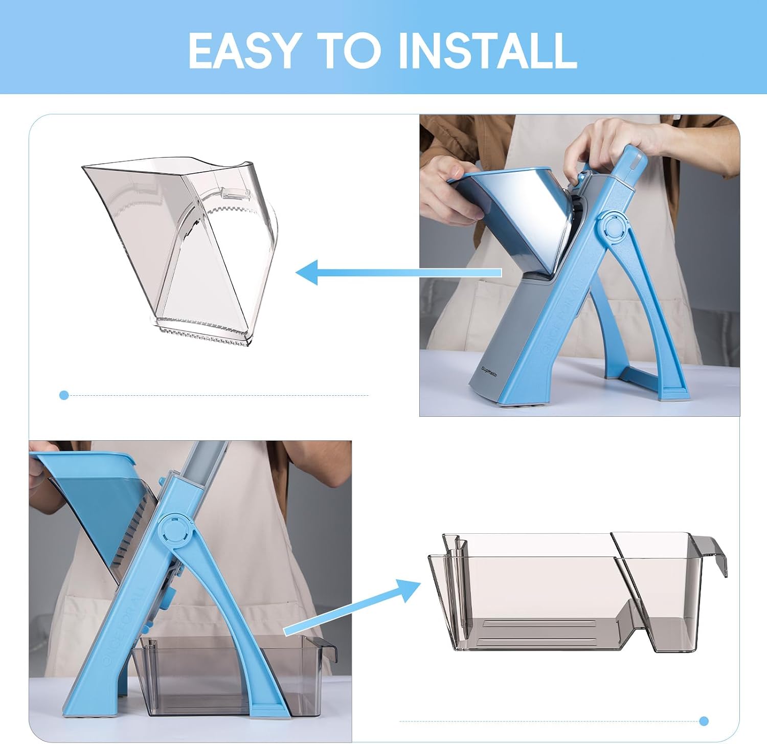 Safe Mandoline Slicer Replacement for ONCE FOR ALL DASH SUPMAKIN JS03