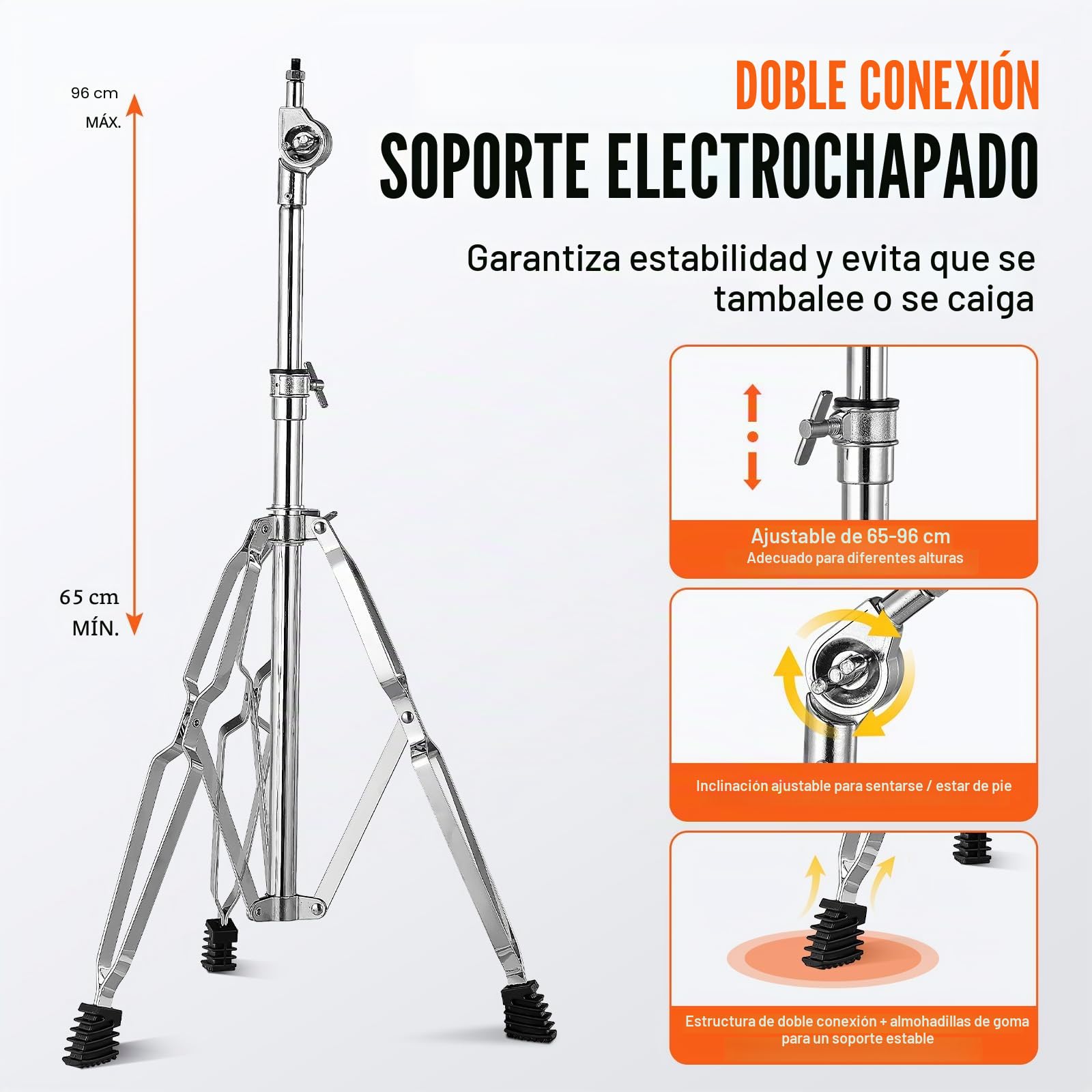 VEVOR Kit de campana de xilófono Glockenspiel de 32 notas, juego de instrumentos de percusión profesional con mazos, baquetas, atril, soporte ajustable y bolsa de transporte para estudiantes y adultos