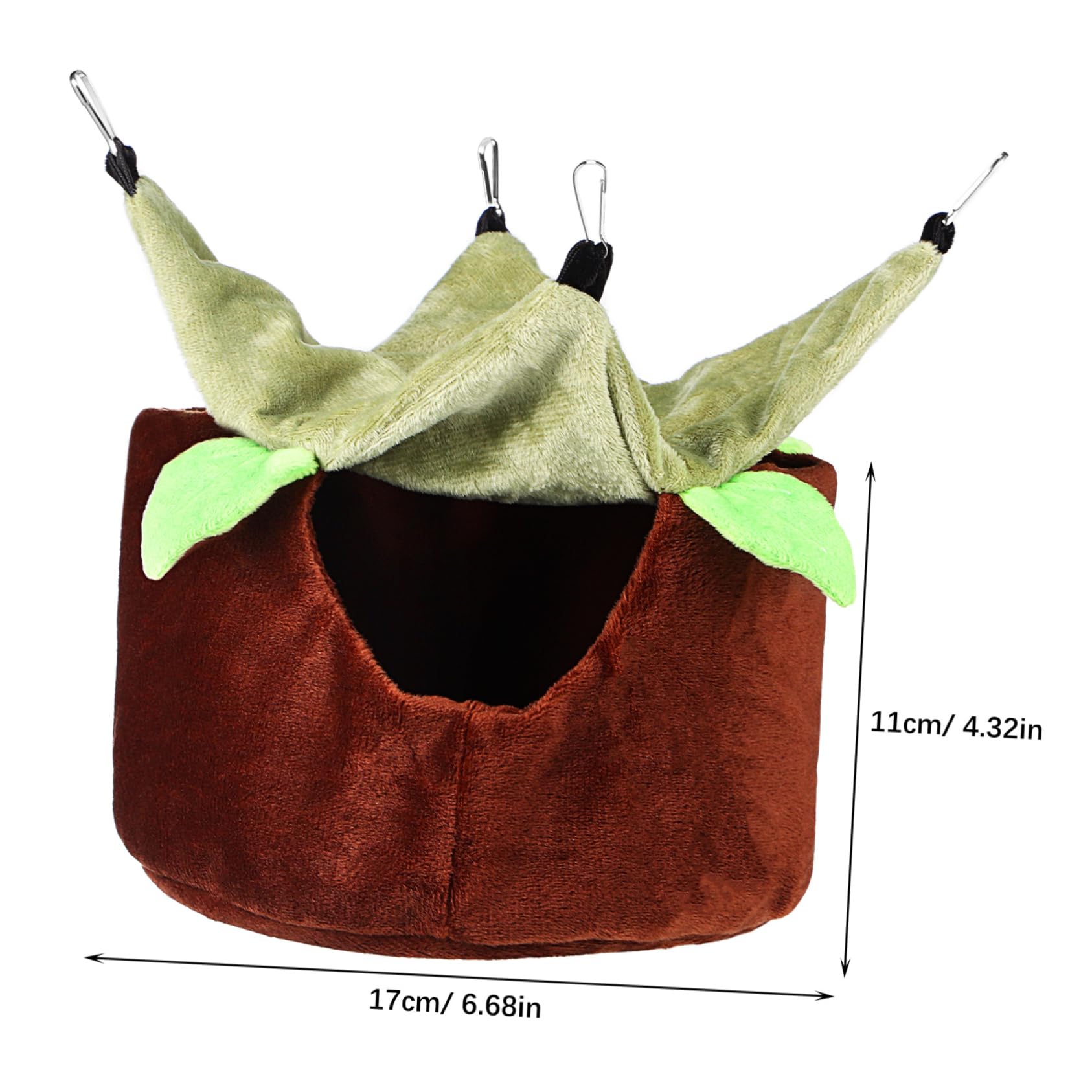 FONDOTIN Parrot Bed Hanging Hammock for Pets Comfortable Bird Nest with Unique Leaf Design Easy Installation Durable Parakeet Sleeping Bed for Cage Accessory