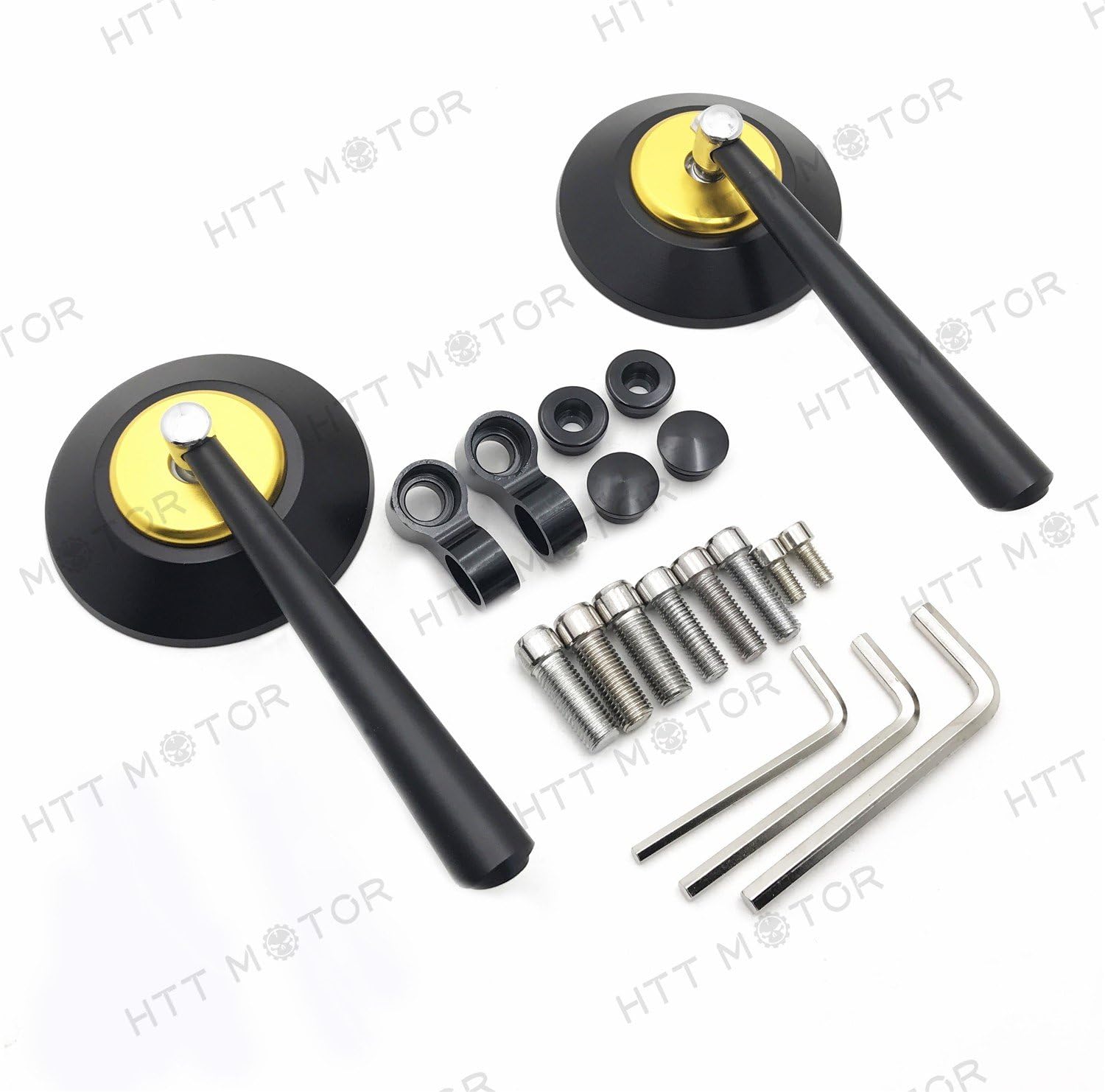 SMT-Blue Round CNC Rearview Side Mirrors Compatible With BMW Motorcycles 10mm 8mm [B01NBOUP0Z]