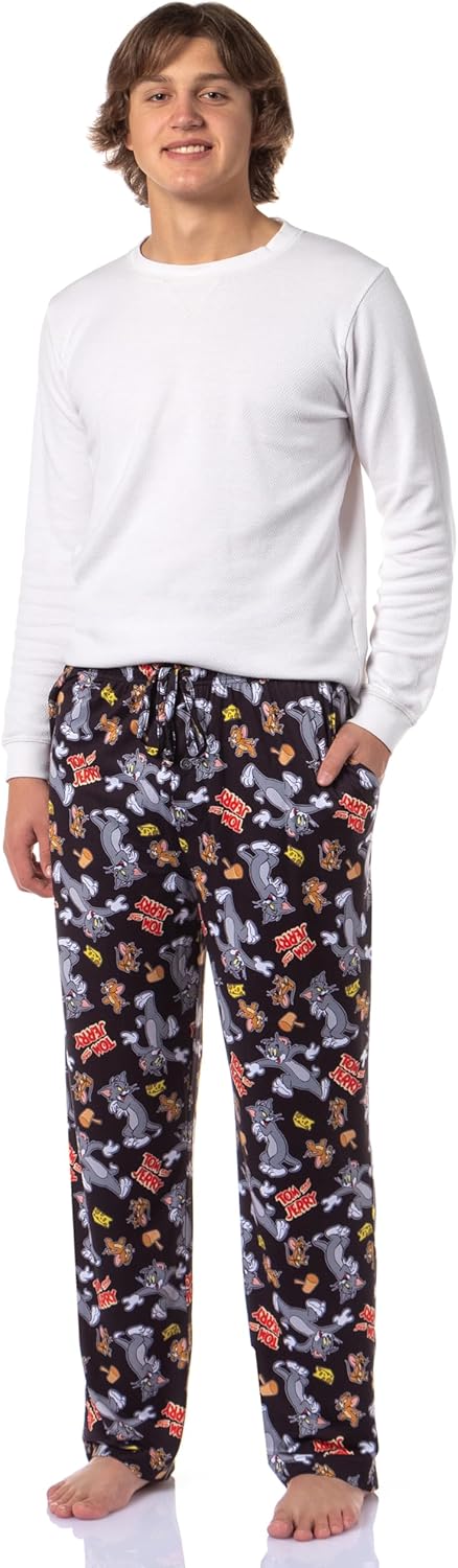 INTIMO Tom and Jerry Men's Cheese Tossed Print Sleep Pajama Pants For Adults - Image 2