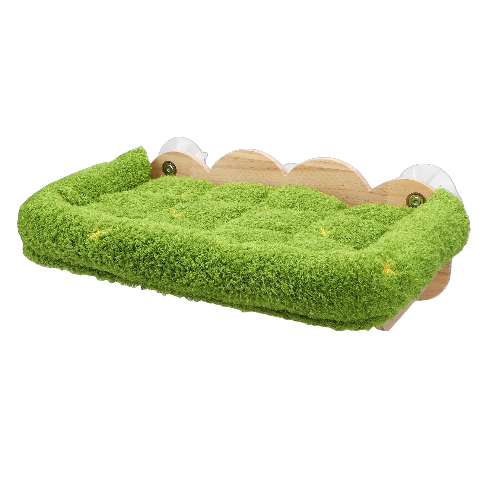 Finestra per Gatti Amaca a Ventosa Design Space Letto a Parete in Peluche in Legno per la Casa, con Robusta Struttura in Legno Massello, Adatto a Piccole Zone Soggiorno, su