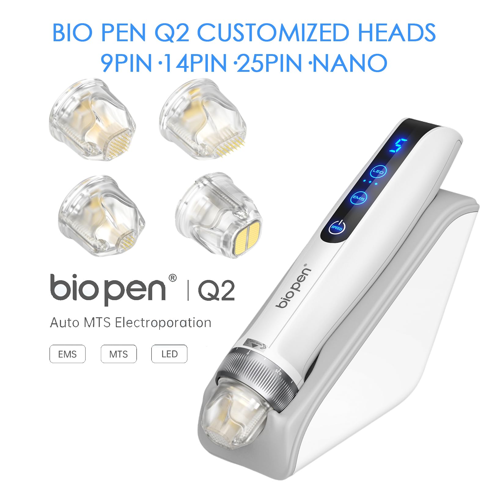 Cartuchos de Repuesto para Bio Pen Q2, 25 Pin 5 Piezas, Cartuchos Originales de Microneedling para Refinar la Línea del Cabello y el Contorno Capilar, Accesorios de Microneedling (25 Pin, 5Pcs)