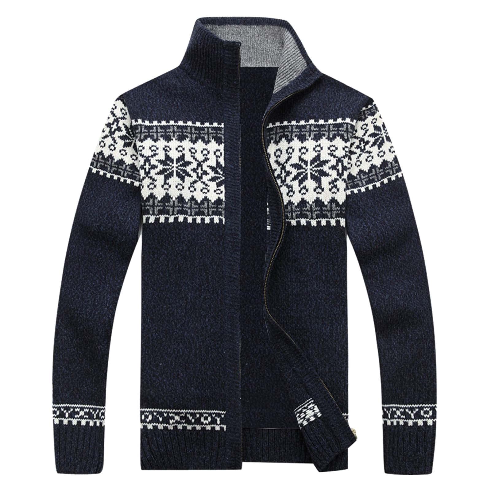 Generisch Maglione natalizio da uomo e da donna, alla moda, casual, personalità, Natale, stampato, coppia, maglione, cappotto (beige, L)
