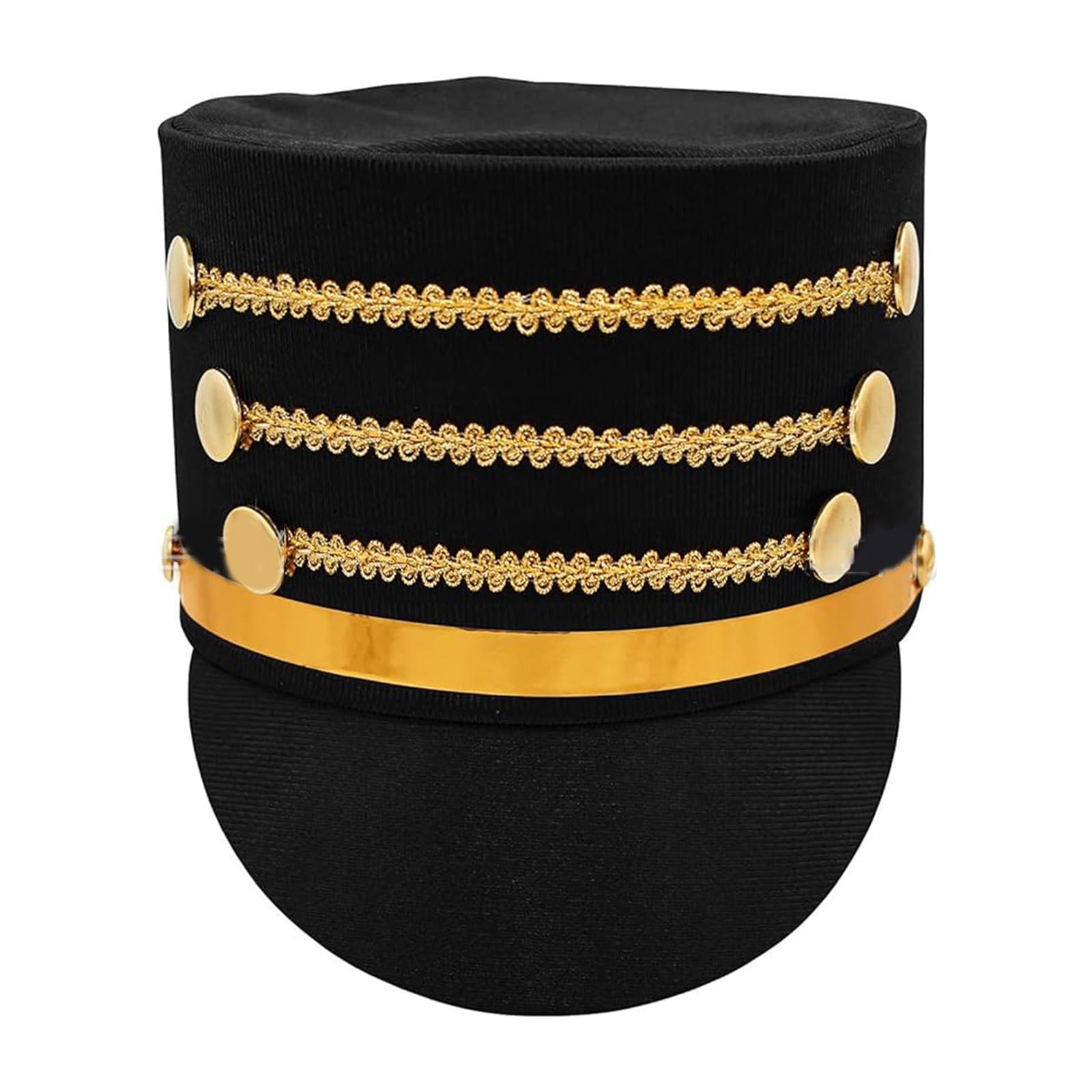 Yuxita Men's Black Nutcrackers Soldier Tall Hat Stage Performances Hat Warm Comfortable Hat For Holiday Celebrations