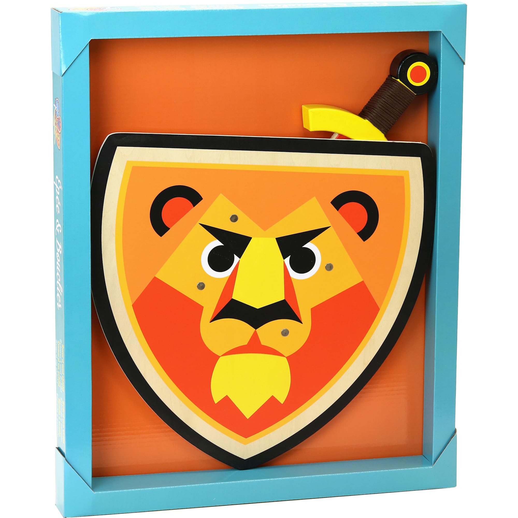 Vilac - Set Bouclier et Épée Lion - Jouet en Bois - Enfants 3 Ans+
