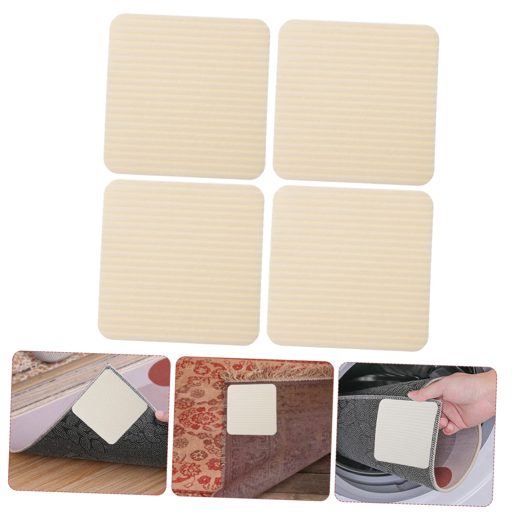 PRETYZOOM 16pièces Autocollants Antidérapants pour Tapis Grippers Adhésifs Non- pour Tapis De Salle Cuisine Et