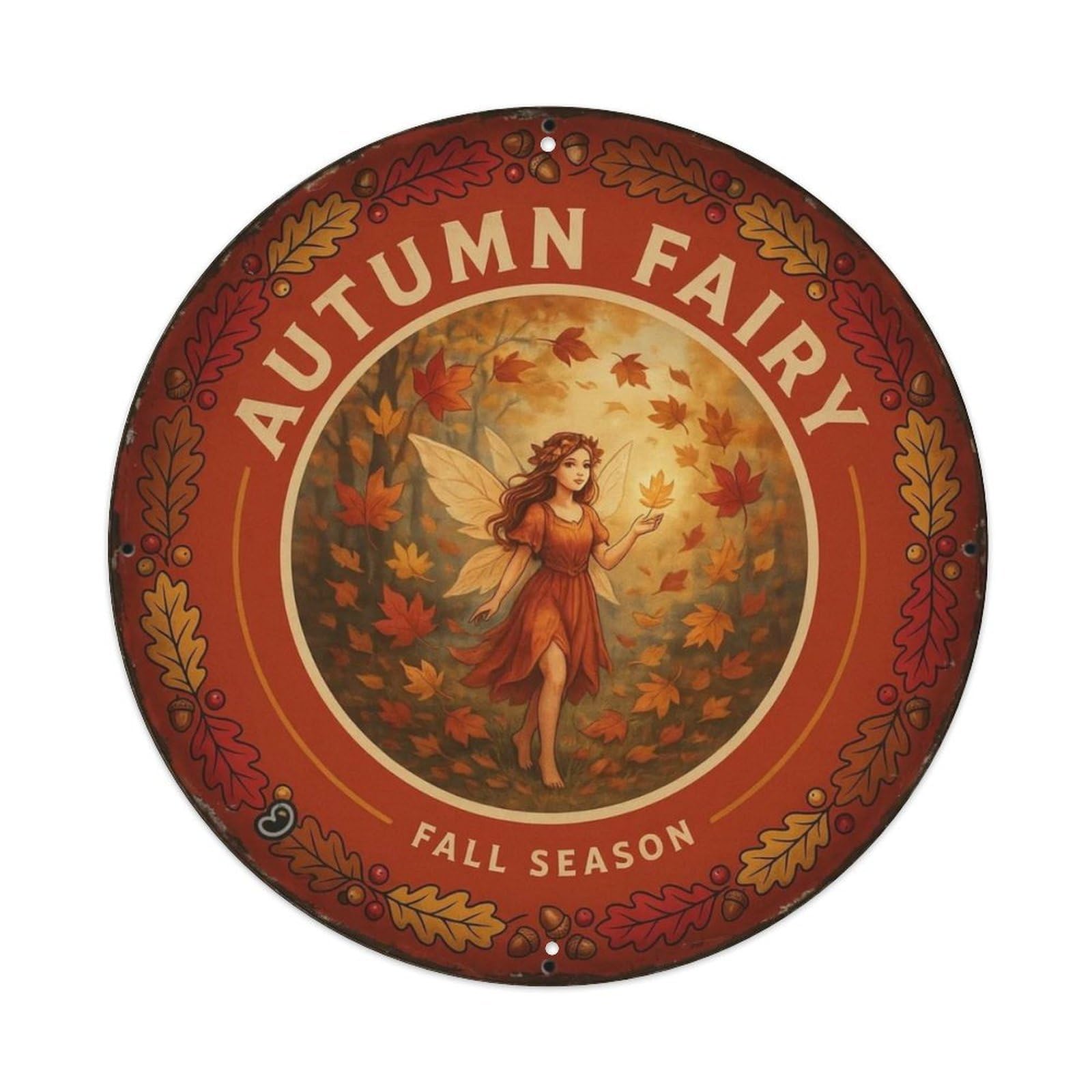 Rose Garden Fairy Princess Metal Tin Sign Plaque