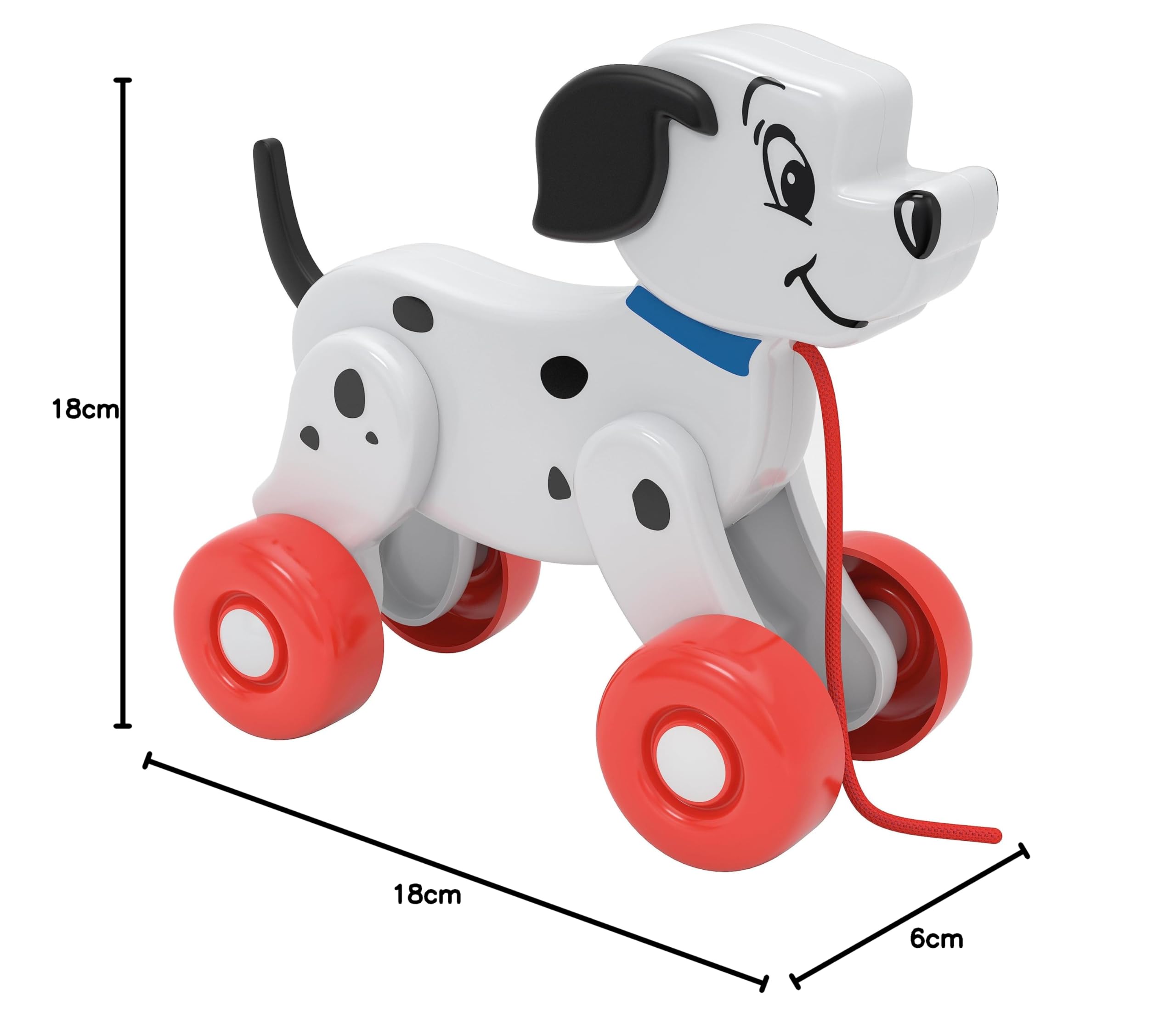 Clementoni - Arrastre Disney Dalmata - Un Arrastre de Materiales sostenibles, Que acompaña a los más pequeños en Sus Primeros pasoscon su Personaje Disney Favorito- Juguete bebé 10 Meses (17816)