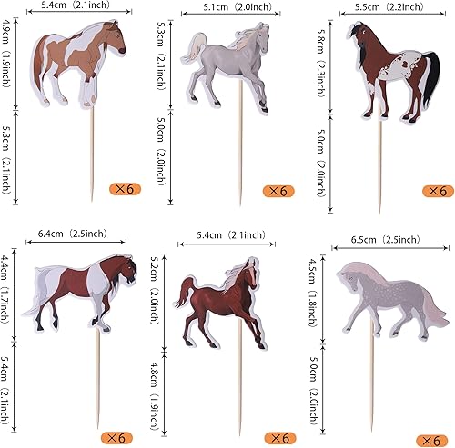 Miniatura 2 de Paquete de 36 adornos para cupcakes de caballos, animales de caballo, cupcakes, decoración de cupcakes para baby shower, cumpleaños, baby shower,