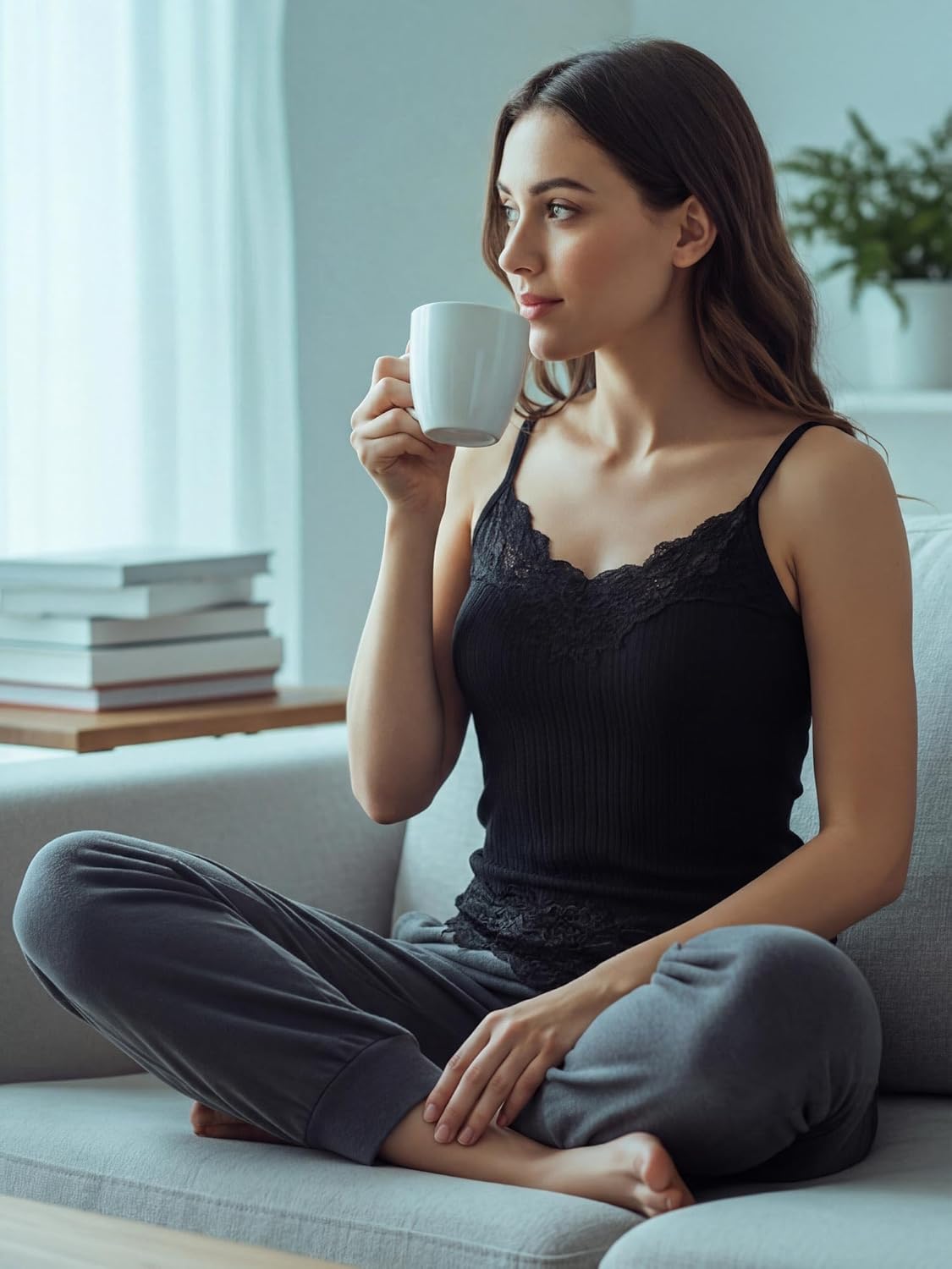 Women's Long Lace Tank Tops lace Camisole Patchwork Tops for Women - Image 4