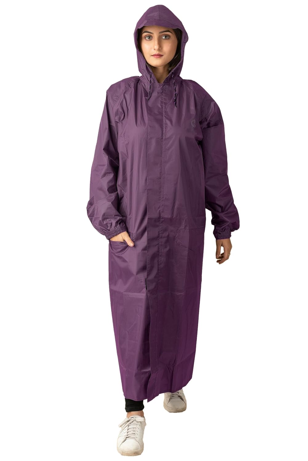 THE DRY CAPE ; LET IT RAIN Women’s Waterproof Rain Coat | Packable, Full Length with Hood & Pockets | Urban Commuter Rainwear