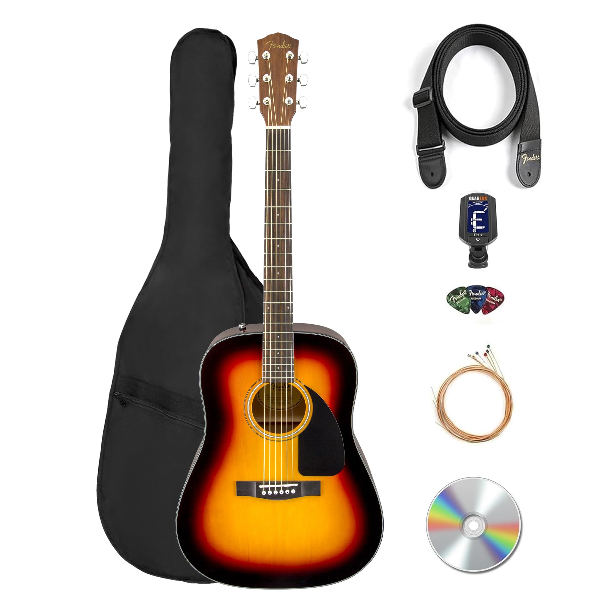 Amazon.com: Fender Classic Design Dreadnought Acoustic Guitar